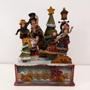 Saint Nicholas Square Christmas Musical Carolers Move Animated Holiday Decor